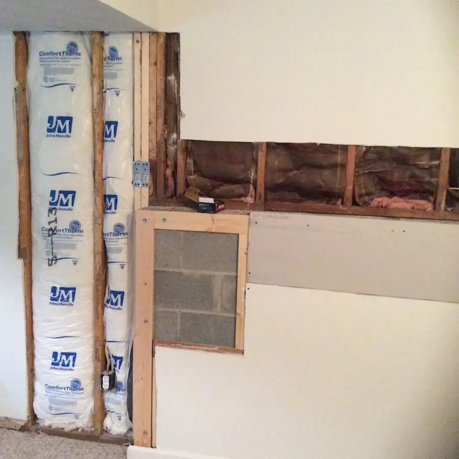 Wall insulation replacement during Structural Drying in Country Homes